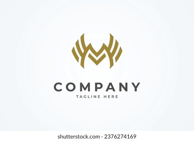 Initial W Wing logo. modern letter W forming a wing. Flat Vector Logo Design Template. vector illustration