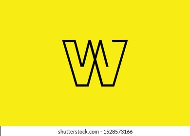 Initial W WW WM MW modern monogram and elegant logo design, Professional Letters Vector Icon Logo on black background.