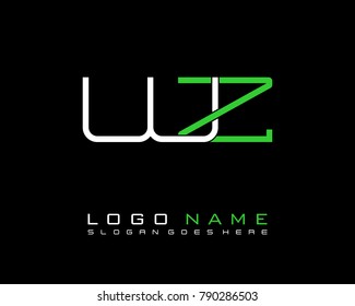 Initial W & Z minimalist logo template vector