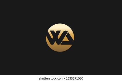 Initial WA Letter Logo Design