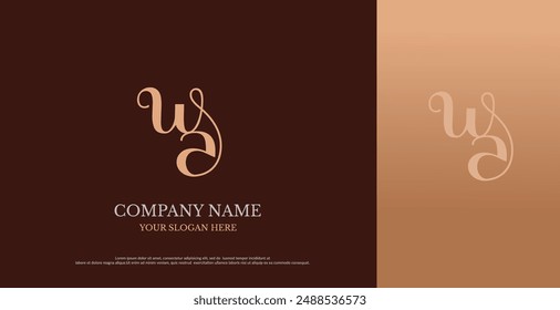 Initial WA Logo Design Vector 