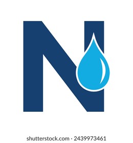 Initial Water Logo combine with letter W vector template