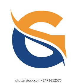 Initial Water Logo combine with letter G vector template