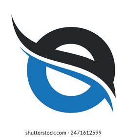 Initial Water Logo combine with letter O vector template