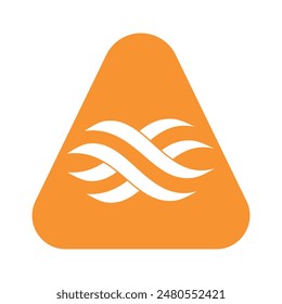 Initial Wave Logo kombiniert mit Buchstabe A Vektorgrafik Vorlage