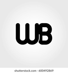 initial wb black business logo