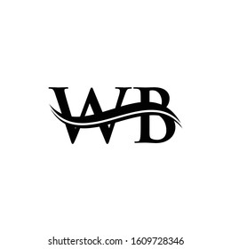 Initial WB Letter Linked Logo. Creative Letter WB Logo Vector Template. WB Logo Design.