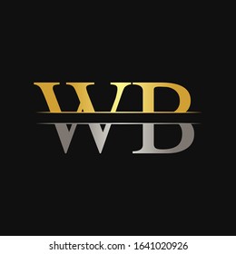 Initial WB Letter Linked Logo. Creative Letter WB Logo Design Vector Template