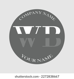 Letra WB inicial tipografía del logotipo elegante ilustración moderna monograma creativo