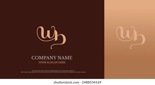 Initial WB Logo Design Vector 