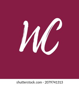 Ursprüngliches WC-Buchstabenlogo einzeln 