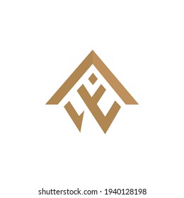 initial WE and House logo or icon. EPS 10