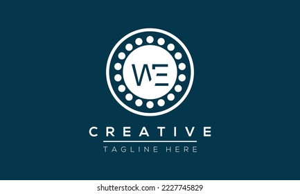 Initial WE Letter Logo With Modern Typography Vector Template. Creative Letter WE Logo .