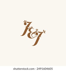 Letra inicial de la hoja del monograma de la belleza de la boda audaz orgánica y concepto de la naturaleza JJ