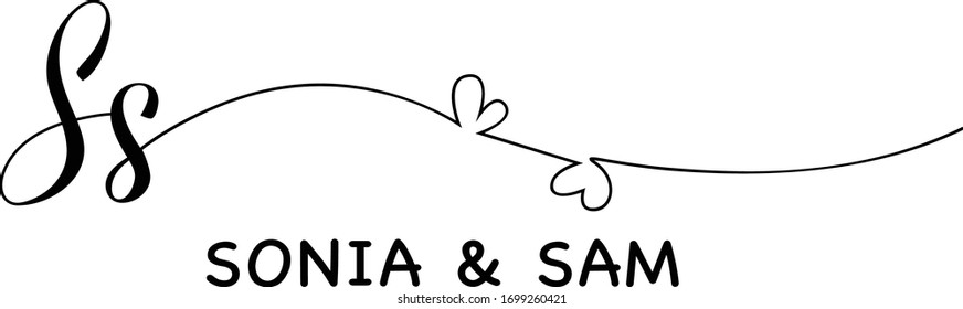 An initial wedding monogram logo