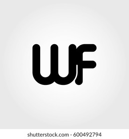 initial wf black business logo