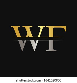 Initial WF Letter Linked Logo. Creative Letter WF Logo Design Vector Template