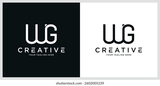 Initial WG Monogram Logo Design