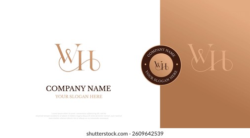 Initial WH Logo Design Vector 