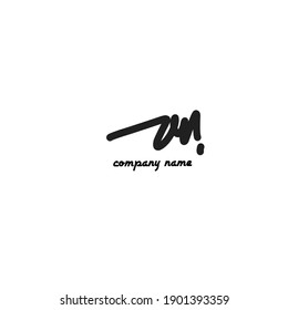 am initial white handwriting logo for identity