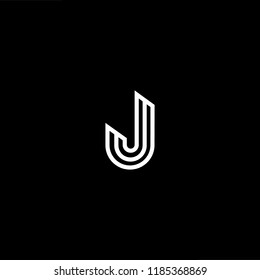 Letter J Logotype Monogram Black White Stock Vector (royalty Free 