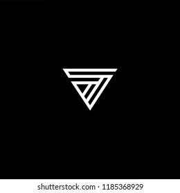 Initial White letter JV VJ JJ VV Logo Design with black Background Vector Illustration Template.