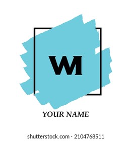 Initial WI logo template vector illustration