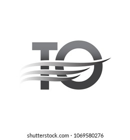 Initial TO wing logo, grey color vector logotype, logo for company name business and company identity.