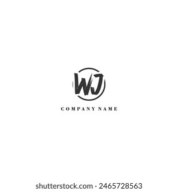 Initial WJ brush logo company trend identity
