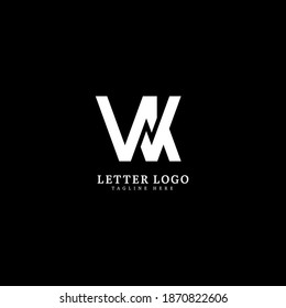 Initial WK mit minimalistischem Design für Unternehmens- und Geschäftslogo.