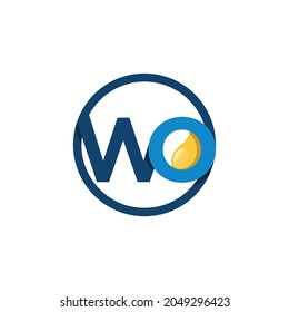 Initial WO Lettering Logo Design Of Oil Petroleum Logo. Gas And Petroleum Modern Logo Vector Image