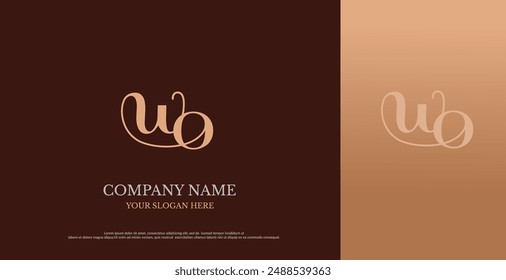 Vector inicial de diseño de logotipo de WO 