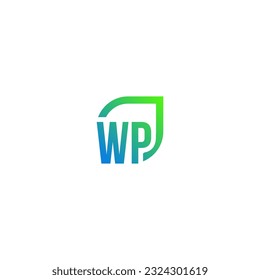 Initial WP logo grows vector, develops, natural, organic, simple, financial logo suitable for your company.