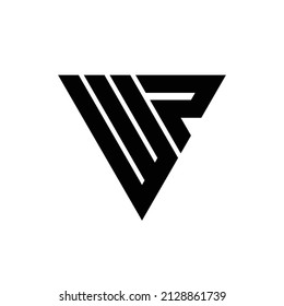 initial WP triangle logo design
