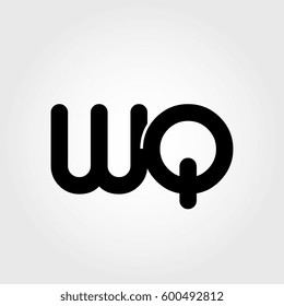 initial wq black business logo