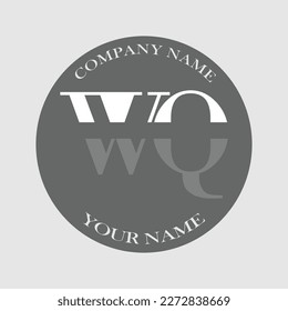Initial WQ letter logo typography elegant modern illustration monogram creative