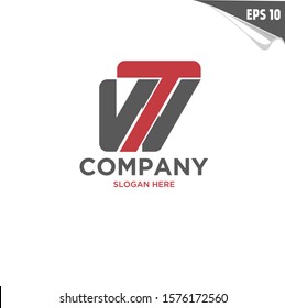 Initial WT Logo monogram design template. Simple elegant shape style modern logo. W, T, WT, TW modern logo initial.