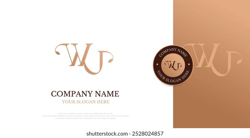 Initial WU Logo Design Vector 