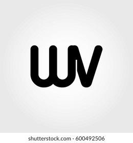 initial wv black business logo