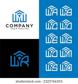 Initial WW Home concept. Home logo design with two initials. Real Estate construction icon Develop, natural, luxury, modern, finance logo, strong, suitable for your company.