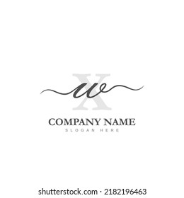 Initial WX logo luxury beauty template illustration