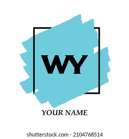 Initial WY logo template vector illustration