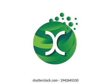 Initial X abstract 3d alphabet company letter logo design vector icon template