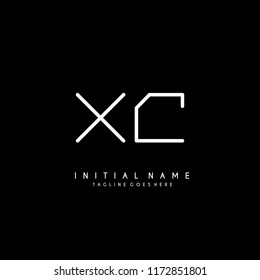 Initial X C minimalist modern logo identity vector
