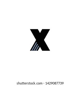 initial x creative brand logo
