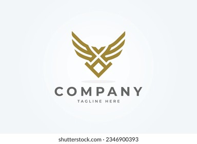 Initial X Eagle logo. modern letter X forming Eagle Bird design logo. vector illustration