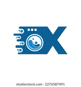 Initial X Fast Laundry Logo Design