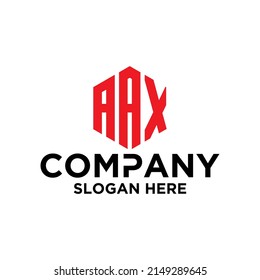 Initial A A X hexagon logo vector