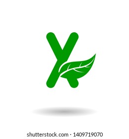 initial X with leaf logo inspiration