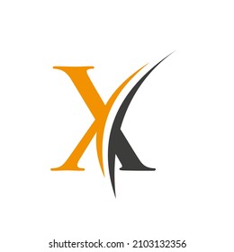 Initial X Letter Alphabet Logo Design In Vector Format. Letter X Logo Illustration